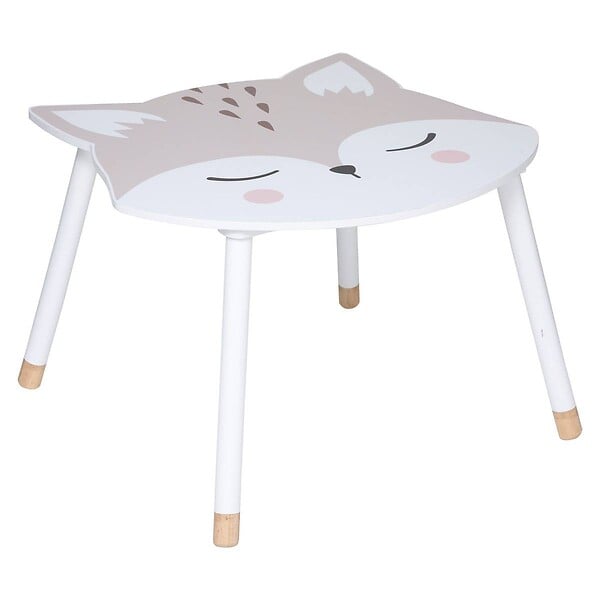ATMOSPHERA - Table enfant "Douceur" renard blanc 62x64cm - large