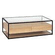 ATMOSPHERA - Table basse 2 tiroirs "Aldea" beige 120x60x40cm - vignette