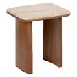 ATMOSPHERA - Lot de 2 tables basses Jivan Travertin bois L60/38cm - vignette