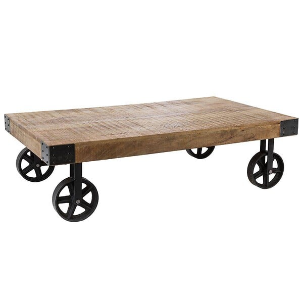 ATMOSPHERA - Table basse "Silas" manguier 117x71cm - large