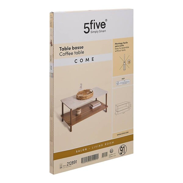 5 FIVE SIMPLY SMART - Table basse Come 90x50x40cm - large