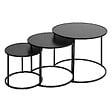 ATMOSPHERA - Lot de 3 tables d'appoint Noan noir L54/45/35cm - vignette