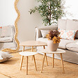 ATMOSPHERA - Lot de 3 tables gigognes "Mileo" beige 60x60x45cm - vignette
