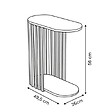5 FIVE SIMPLY SMART - Bout de canapé Slat 49,5x26x56cm - vignette