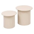 ATMOSPHERA - Lot de 2 tables gigognes "Eino" beige 40x40x38cm - vignette