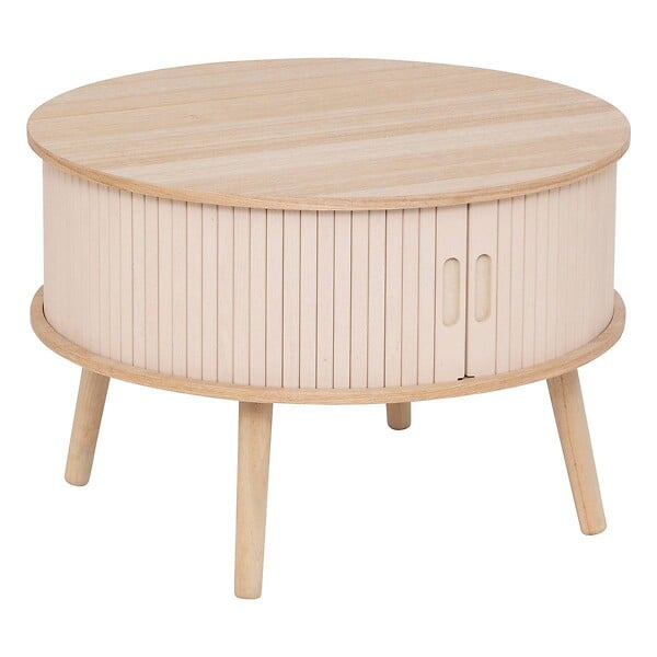 ATMOSPHERA - Table basse 2 portes "Nysos" beige 60x60x40,7cm - large
