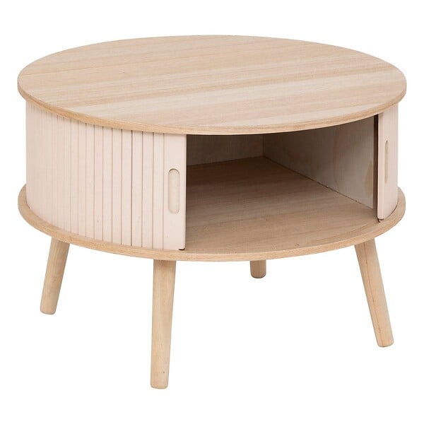 ATMOSPHERA - Table basse 2 portes "Nysos" beige 60x60x40,7cm - large