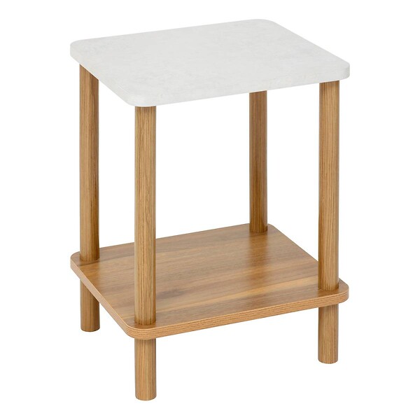 5 FIVE SIMPLY SMART - Table d'appoint Come bois et effet marbre - large