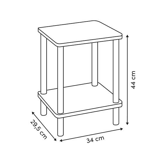 5 FIVE SIMPLY SMART - Table d'appoint Come bois et effet marbre - large