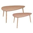 ATMOSPHERA - Lot de 2 tables gigognes "Mileo" pin L88/98cm - vignette