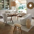 ATMOSPHERA - Lot de 2 tables gigognes "Mileo" pin L88/98cm - vignette