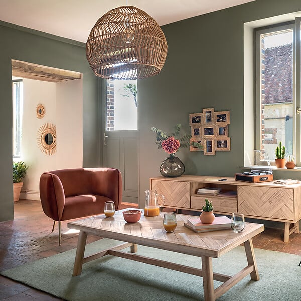 ATMOSPHERA - Table basse "Aeris" acacia 130x70cm - large