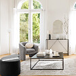 ATMOSPHERA - Table basse "Gota" métal noir 100x100cm - vignette