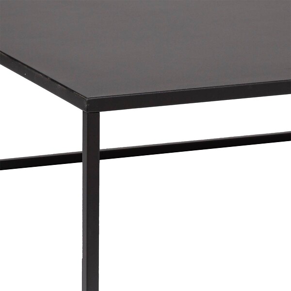 ATMOSPHERA - Table basse "Gota" métal noir 100x100cm - large