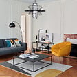 ATMOSPHERA - Table basse "Gota" métal noir 100x100cm - vignette