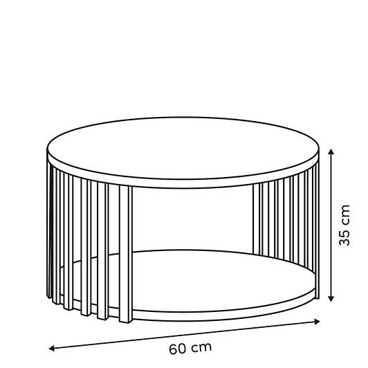 5 FIVE SIMPLY SMART - Table basse Slat 60x60x35cm - large