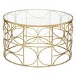 ATMOSPHERA - Table basse "Suite" doré D71cm - vignette