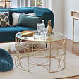 ATMOSPHERA - Table basse "Suite" doré D71cm - vignette