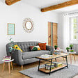 ATMOSPHERA - Lot de 3 tables gigognes "Mileo" blanc L34/46/60cm - vignette