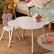 ATMOSPHERA - Table enfant "Ally" rose 51x51x40cm - vignette