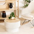 ATMOSPHERA - Table basse "Enola" en placage frêne D55cm blanc - vignette