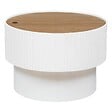 ATMOSPHERA - Table basse "Enola" en placage frêne D55cm blanc - vignette