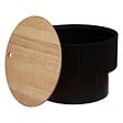 ATMOSPHERA - Table basse "Enola" en placage frêne D55cm noir - vignette