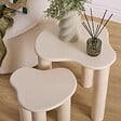 ATMOSPHERA - Lot de 2 tables d'appoint Olao ivoire 45x45cm - vignette