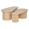ATMOSPHERA - Lot de 2 tables basses "Soleya" L95/99,5cm beige - vignette