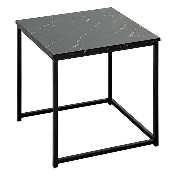 ATMOSPHERA - Lot de 2 tables basses Jones effet marbre noir L37/33cm - large