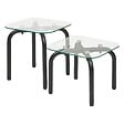 ATMOSPHERA - Lot de 2 tables d'appoint Hecate argent 50x50cm - vignette