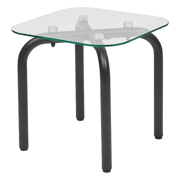 ATMOSPHERA - Lot de 2 tables d'appoint Hecate argent 50x50cm - large