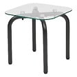 ATMOSPHERA - Lot de 2 tables d'appoint Hecate argent 50x50cm - vignette