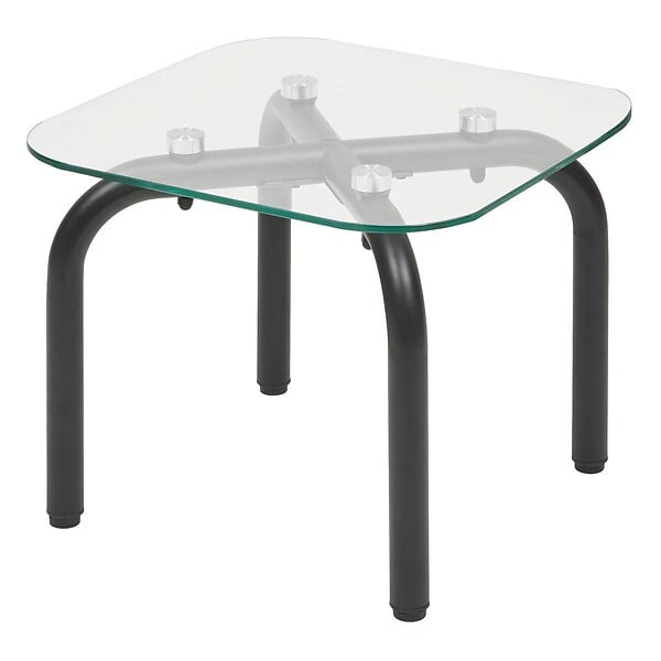 ATMOSPHERA - Lot de 2 tables d'appoint Hecate argent 50x50cm - large