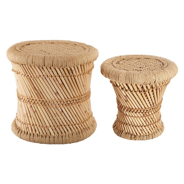 ATMOSPHERA - Lot de 2 tables gigognes "Ilyan" bambou D30/37cm - large