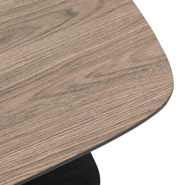 ATMOSPHERA - Table basse 1 étagère "Hodia" noir 75x75x38cm - large