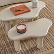 ATMOSPHERA - Lot de 2 tables basses Olao ivoire 100x60cm - vignette