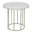 ATMOSPHERA - Lot de 2 tables gigognes "Garance" blanc plateau marbre - vignette