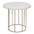 ATMOSPHERA - Lot de 2 tables gigognes "Garance" blanc plateau marbre - vignette