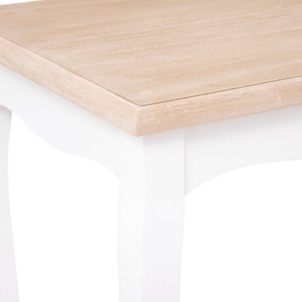 ATMOSPHERA - Lot de 2 tables gigognes "Chrysa" pin blanc L48/60cm - large