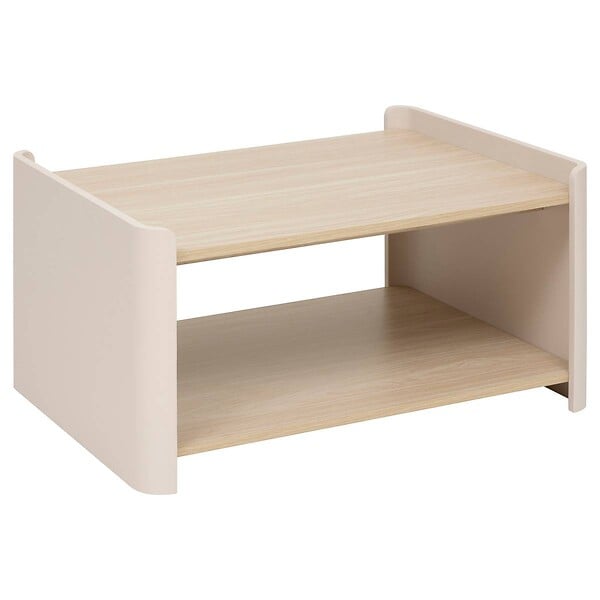 5 FIVE SIMPLY SMART - Table basse Roundy blanc ivoire et bois - large