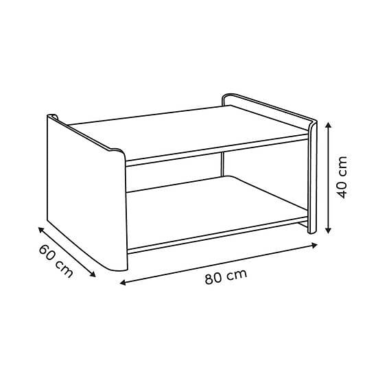 5 FIVE SIMPLY SMART - Table basse Roundy blanc ivoire et bois - large