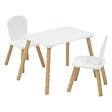 ATMOSPHERA - Ensemble table et 2 chaises enfant "Alex" blanc 3 pièces - vignette