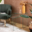 ATMOSPHERA - Lot de 2 tables gigognes "Lenia" transparent 51x47x30cm - vignette