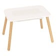 ATMOSPHERA - Table d'appoint enfant Buldy blanc 68,5x43cm - vignette