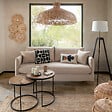 ATMOSPHERA - Lot de 2 tables gigognes "Basile" manguier D51/56cm - vignette