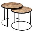 ATMOSPHERA - Lot de 2 tables gigognes "Basile" manguier D51/56cm - vignette