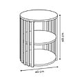 5 FIVE SIMPLY SMART - Table d'appoint ronde Slat 40x40x48cm - vignette