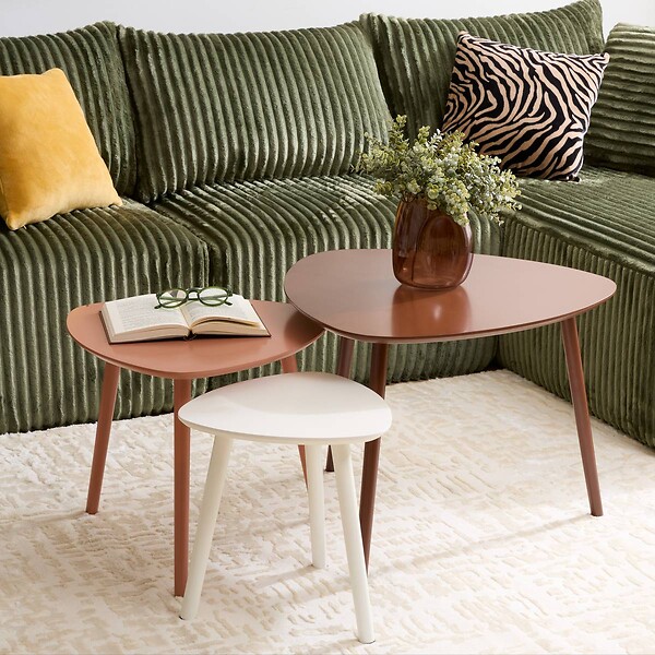 ATMOSPHERA - 3 tables gigognes Mileo marron - large