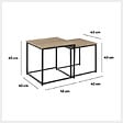 5 FIVE SIMPLY SMART - Lot de 2 tables gigognes "Aliaj" effet chêne naturel - vignette